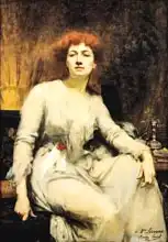 Beaury-Saurel, Amelie: Portrait of Severine (1855-1929)