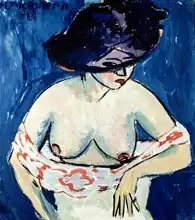 Kirchner, Ernst Ludwig: Half-Naked Woman with a Hat