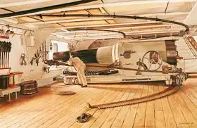 Bourgain, Gustave: Twenty-Seven Pound Cannon on a Battleship