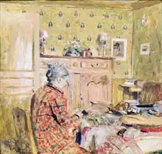Vuillard, Edouard: Artist Mother Taking Breakfast
