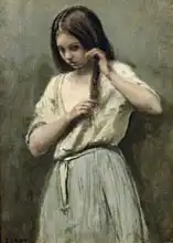 Corot, J. B. Camille: Young Girl at her Toilet