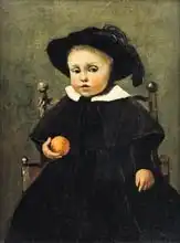 Corot, J. B. Camille: Painter Adolphe Desbrochers (1841-1902) as a Child, Holding an Orange