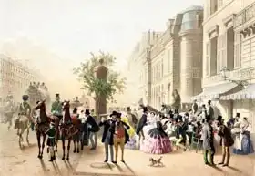 Guérard, Eugene: Boulevard des Italiens, from Physionomies de Paris