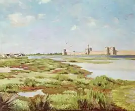 Bazille, Jean Frederic: City Walls of Aigues-Mortes