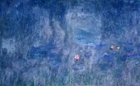 Monet, Claude: Waterlilies: Reflections of Trees, detail from the central section