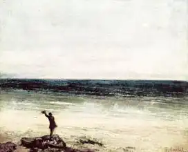 Courbet, Gustave: Artist on the Seashore at Palavas