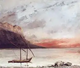 Courbet, Gustave: Sunset over Lake Leman