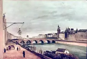 Corot, J. B. Camille: View of the Pont au Change from Quai de Gesvres