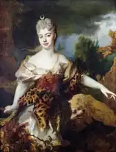 Largilliere, Nicolas de: Portrait of Mademoiselle de Barral as Diana