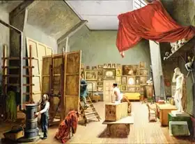 Grandpierre-Deverzy, Adrienne-Marie: Interior of the Studio of Abel de Pujol (1787-1861)