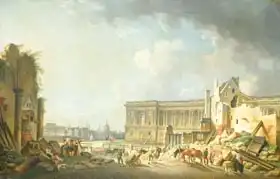 Demachy, Pierre Antoine: Clearing the Colonnade of the Louvre