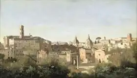 Corot, J. B. Camille: Forum seen from the Farnese Gardens, Rome