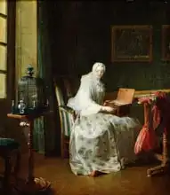 Chardin, Jean-Siméon: Bird Organ or A Woman Varying Her Pleasures