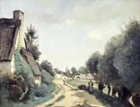 Corot, J. B. Camille: Road Near Arras, or Cottages