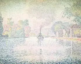 Signac, Paul: Seine at Sannois, the tugboat "lHirondelle"