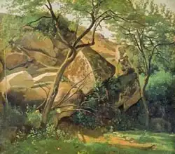 Corot, J. B. Camille: Rocks at Fontainebleau