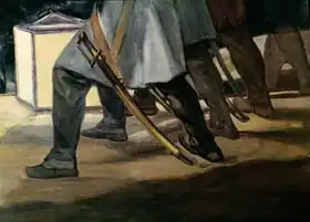 Goya, Francisco: Execution of the Defenders of Madrid, detail of soldiers feet