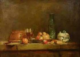 Chardin, Jean-Siméon: Still Life with a Bottle of Olives