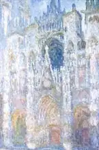 Monet, Claude: Rouen Cathedral, Blue Harmony, Morning Sunlight