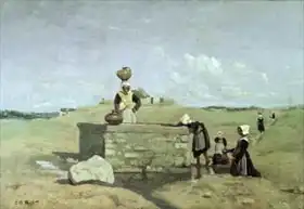 Corot, J. B. Camille: Breton Women at the Well near Batz