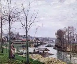 Pissarro, Camille: Washing House, Pontoise Port-Marly, or The Wash-house