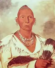 Catlin, George: Portrait of Black Hawk, Indian Chief
