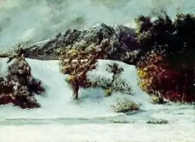 Courbet, Gustave: Winter Landscape With The Dents Du Midi