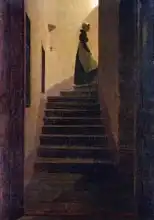 Friedrich, Caspar David: Caroline on the Stairs
