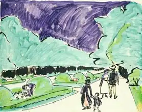 Kirchner, Ernst Ludwig: Entrance to a large garden in Dresden
