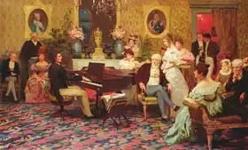 Siemiradzki, Hendrik: Chopin Playing the Piano in Prince Radziwill Salon