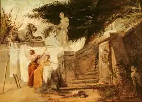 Robert, Hubert: Washerwomen in a Garden