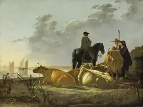 Cuyp, Aelbert: Peasants and Cattle by the River Merwede
