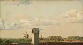 Kobke, Christen Schjellerup: View from a Window in Toldbodvej Looking towards the Citadel in Copenhagen