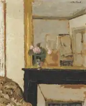 Vuillard, Edouard: Vase of Flowers on a Mantelpiece