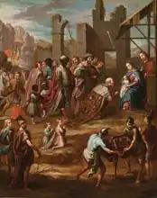 Enriquez, Nicolas: The Adoration of the Kings with Viceroy Pedro de Castro y Figueroa, Duke of La Conquista