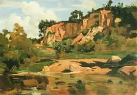 Corot, J. B. Camille: Red Rocks at Civita Castellana