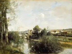 Corot, J. B. Camille: Seine and Old Bridge at Limay