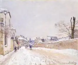 Sisley, Alfred: Rue Eugéne Moussoir at Moret: Winter