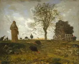Millet, J. F.: Autumn Landscape with a Flock of Turkeys