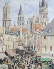 Pissarro, Camille: Rue de Épicerie , Rouen