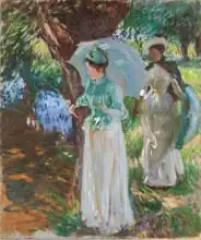 Sargent, John Singer: Two Girls with Parasols