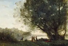 Corot, J. B. Camille: Dance under the Trees at the Edge of the Lake