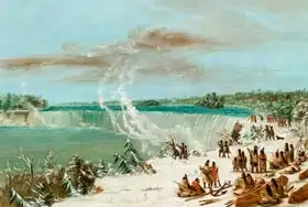Catlin, George: Portage Around the Falls of Niagara at Table Rock