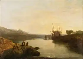 Turner, William: Harlech Castle, from Twgwyn Ferry, Summer Evening Twilight