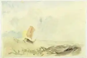 Turner, William: Sea Piece - A Rough Sea with a Fishing Boat