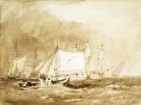 Turner, William: Shipping Scene, with Fishermen