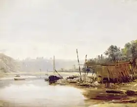 Danby, Francis: Boat Building near Dinan, Brittany